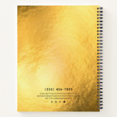 Gold Foil Black Typography Business Planner Notitieboek (Achterkant)