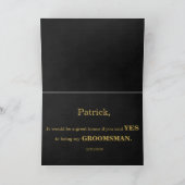Gold Foil Black zal je zijn mijn GROOMSMAN (Binnen)