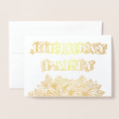 Gold Foil Bloemen Daisy verjaardagsfeestje uitnodi Folie Kaarten (Voorkant met envelop)