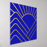 Gold Foil Blue Art Deco Abstract landschap Folie Afdrukken<br><div class="desc">Dit is een eenvoudig, stijlvol, kunstdeco-abstract landschap in helder kobalt blauw met echte gouden folie accenten. Het heeft een abstracte zon en bergen in de folie van metallisch goud. Dit unieke en heldere ontwerp is ideaal voor een stijlvol aangepast cadeau of een nieuwe toevoeging om uw wandkunst en uw home...</div>