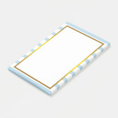Gold Foil Blue Stripe white clean Post-it® Notes (Schuin)