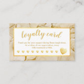 Gold Foil Blush Brown Salon Loyalty Card (Voorkant)