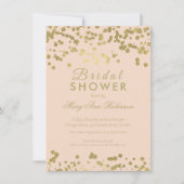 Gold Foil Blush Confetti Elegant Vrijgezellenfeest Kaart (Voorkant)