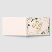 Gold Foil Blush Pink Floral Quinceanera Guest Book Gastenboek (Volledig)