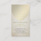 Gold Foil Bodhi Leaf met Yoga Meditation Posture Visitekaartje (Achterkant)