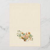 GOLD FOIL Boho Floral Brunch Uitnodiging (Achterkant)