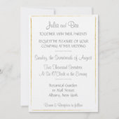 Gold Foil Border Huwelijksuitnodiging Kaart (Voorkant)
