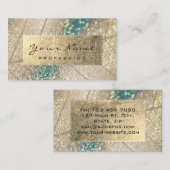 Gold Foil Botanical Beauty Studio Holograaf Blauwg Visitekaartje (Voorkant / Achterkant)