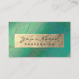Gold Foil Botanical Brown Couch Therapist Green Visitekaartje