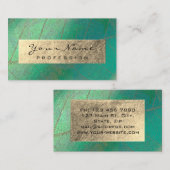 Gold Foil Botanical Brown Couch Therapist Green Visitekaartje (Voorkant / Achterkant)