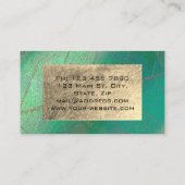 Gold Foil Botanical Brown Couch Therapist Green Visitekaartje (Achterkant)