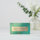 Gold Foil Botanical Brown Couch Therapist Green Visitekaartje (Staand voorkant)