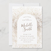 Gold Foil Botanical Whimsical Arch Lijst Bridal Kaart (Voorkant)