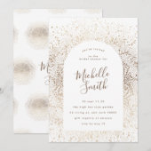 Gold Foil Botanical Whimsical Arch Lijst Bridal Kaart (Voorkant / Achterkant)