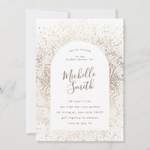 Gold Foil Botanical Whimsical Arch Lijst Bridal Kaart