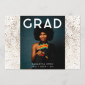 Gold Foil Botanicals en Black Text Afstudeerder Fo Aankondiging (Voorkant)