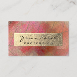 Gold Foil Botanische Abstracte Influencer Artist Visitekaartje