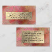 Gold Foil Botanische Abstracte Influencer Artist Visitekaartje (Voorkant / Achterkant)