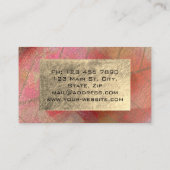 Gold Foil Botanische Abstracte Influencer Artist Visitekaartje (Achterkant)