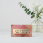 Gold Foil Botanische Abstracte Influencer Artist Visitekaartje (Staand voorkant)
