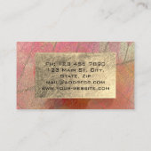 Gold Foil Botanische Abstracte Influencer Blogger Visitekaartje (Achterkant)