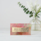 Gold Foil Botanische Abstracte Influencer Blogger Visitekaartje (Staand voorkant)