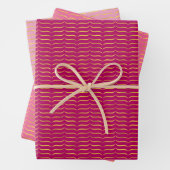 Gold Foil Brackets en roze gekleurde achtergrond Inpakpapier Vel (In situ)