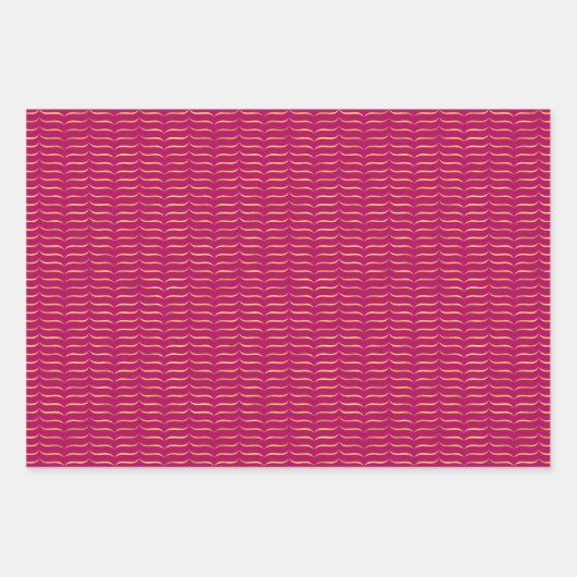 Gold Foil Brackets en roze gekleurde achtergrond Inpakpapier Vel (Voorkant)