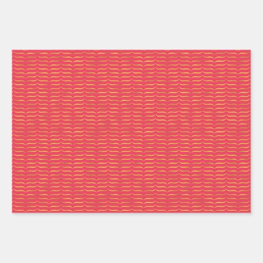 Gold Foil Brackets met lichtgekleurde achtergrond Inpakpapier Vel (Voorkant 3)