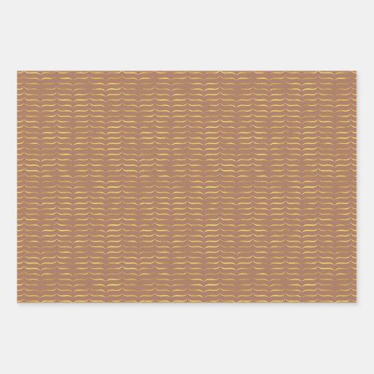 Gold Foil Brackets met lichtgekleurde achtergrond Inpakpapier Vel (Voorkant 2)