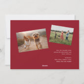 Gold Foil Branches 3 Fotokerstmis Feestdagenkaart (Achterkant)