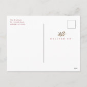 Gold Foil Branches Merry-kerstfoto Feestdagenkaart (Achterkant)