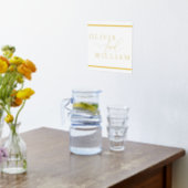 Gold Foil Bride & Groom Names Weddenschap Welkom Folie Afdrukken (Laag (Keuken))