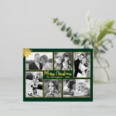 Gold Foil Briefkaart voor multicore-kerstmis (Staand Voorkant)