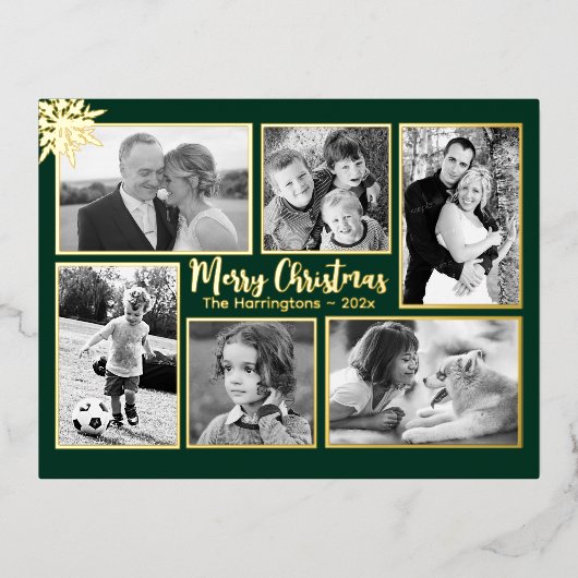 Gold Foil Briefkaart voor multicore-kerstmis (Voorkant)