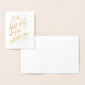 Gold Foil Bruids Party Request Wedding Kaart (Display)