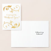 Gold Foil Bruidsmeisje Kaart (Display)