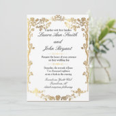 Gold foil bruiloft kaart (Staand voorkant)