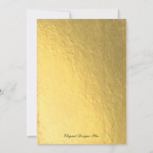 Gold foil bruiloft kaart (Achterkant)