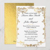 Gold foil bruiloft kaart (Voorkant / Achterkant)