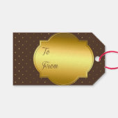 Gold Foil, bruin gebotteld Label Cadeaulabel (Voorkant (Horizontaal))