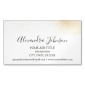 Gold Foil Brush Stroke Modern en Elegant Magnetisch Visitekaartje (Voorkant)