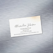 Gold Foil Brush Stroke Modern en Elegant Magnetisch Visitekaartje (Voorbeeld)