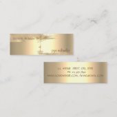 Gold Foil Bruske Stroke, Tree Women Silhouette Mini Visitekaartje (Voorkant / Achterkant)