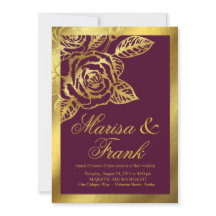 Gold Foil Burgundy  Botanische bloemen