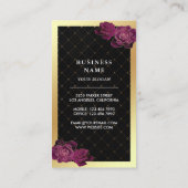 Gold Foil Burgundy Cake Balloons Event Planner Visitekaartje (Achterkant)