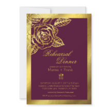 Gold Foil Burgundy  Rozen repetitie Dinner