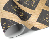 Gold Foil Business Logo Marketing Wrapping Paper Cadeaupapier (Rol Hoek)
