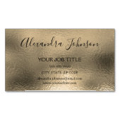 Gold Foil Business Professional Magnetisch Visitekaartje (Voorkant)