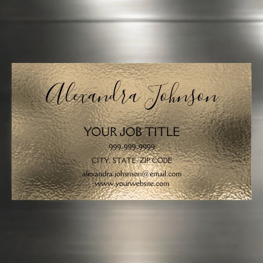 Gold Foil Business Professional Magnetisch Visitekaartje